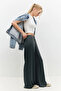 Relaxed Fit Wide Leg Pants with Elastic Waistband - 2