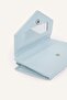 Women's Faux Leather Light Blue Wallet I1084Axns - 4