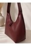 Women's White Leather Shoulder Bag Soft Textured & Large Volume - 2