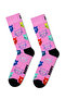 مجموعة جوارب Happy Socks النسائية متعددة الألوان من القطن بنقشة القطط مكونة من 3 قطع XMJA08-0150 - 4