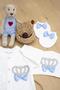 Baby Boy Bow Tie and Stone Luxury Romper Set 100% Cotton 0-3 Months Premium Newborn Stl6369 - 4