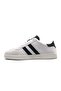 102-24155-M Leather Men's Sports Shoes WHITE-BLACK - 3