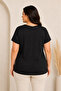 Women's Viscose Slim V-Neck Short Sleeve Blouse - 4