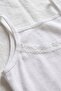 Girl's 100% Cotton Undershirt Ribbed Thin Straps Lace Detailed Daily Comfortable Cut (8032) - 3