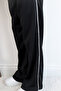 Girls' Sweatpants with Bow Tie Accessories, Elastic Waistband, Striped, Ages 8-12, Black - 4