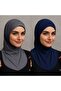 قطعتان من قبعات النينجا المحتشمة مع طوق للرقبة قماش قابل للتمدد