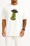 Oversized Aliens Exist We Are Not Alone in This World Chest Printed Unisex T-Shirt