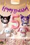 Sanrio Kuromi Melody - 5 Years Pink Anime Balloon Set