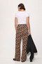 2 Pieces Comfortable Fit High Waist Wide-Leg Viscose Mix Women's Trousers - 7