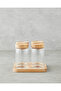 Monetta Glass 5-Piece Spice Jar Set 400 ml Natural