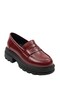 Zri̇n-759 Premium Burgundy Patent Leather Orthopedic High-Sole Loafer - 3