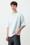 Printed Oversize T-Shirt Baby Blue - 2
