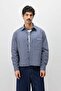 Long Sleeve Pocketed Boxyfit Shirt Navy Blue