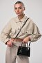 Ccs Three-Eye Hand-Held Cross Strap Patent Leather Bag - 2