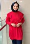 High Collar Asymmetrical Mercerized Tunic