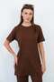 Soft Viscose Long Tunic-Brown