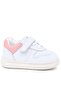 Bob Genuine Leather White Nubuck Pink Velcro Baby Sneaker Shoes - 2
