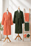 Eldy Striped Bathrobe Set Family Set, 6 Pieces, 100% Cotton Certified Şalyaka Bathrobe Dowry Set - 8