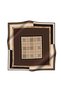 100% Twill Silk Plaid Patterned Brown Colored 90X90 Scarf Sewing Shape: Hand Sewing - 2