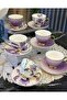 6-Piece Porcelain Purple Lavander Coffee Cup - 4