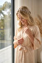 Bride Written Satin Dressing Gown with Stone Detail - 5