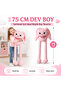 Imported Fabric, Stretchable and Retractable, Cute Plush Rabbit with Ears and Feet, Sleep Companion, Large Size 75 cm - 4
