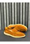 Tan Suede Leather Men's Casual Shoes - 5