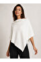 Asymmetrical Cut Knitwear Acrylic Poncho - 2