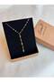 316L Steel Rose Gold Marquise Cut Zircon Stone Row Waterway Necklace Anti-Allergic Non-Tarnish Women's Necklace - 4