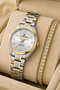 Women's Wristwatch Silver-Gold Color Steel Band & Case Sddk089 - 3