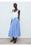 Striped Linen Blend Skirt - 2