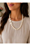 Leyan Natural Stone White Design 10 mm Natural Stone Necklace Gift for Lover
