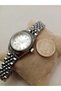 Minimal Model Vintage Women's Wristwatch Retro Steel Silver Color Band White Color Dial (Zircon Stone) Design, Silver Color Case - 6