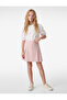 Pile Detailed Regular Waist Tweed Skirt