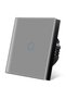 1F touch switch, Tempered Glass, LED, Silver