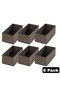 6Pcs Fabric Closet Organizer Set – Multi-Grid Wardrobe Storage Boxes, Grey - 4