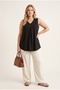 Plus Size Zero Sleeve V-Neck Flared Basic Blouse 191309 - 4