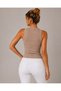 Women's Halter Neck Ribbed Crop Blouse - 2