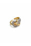 Double Color Series Zircon Stone Knot Design Gold Silver Adjustable Women's Steel Ring Non-Tarnish - 3