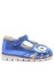 Genuine Leather Navy Blue Patent Leather Velcro Baby Girl Sandals - 3