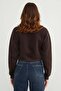 3 Thread Crop Sweatshirt with Heart Accessories - 7