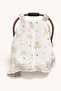 100% Cotton Muslin Stroller Cover 100X90 cm Zippered Breathable Lightweight Summer Baby Cover - 3