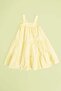 Gingham Patterned Hat and Strap Girls' Dress - 4