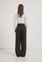 Armalife 0431 Pi̇le Detail High Waist Striped Women's Pants - 6