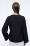 Women's Long Sleeve Shirt with Tie Detail - 3
