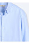 Blue Striped Regular Fit Long Woven Casual 100% Cotton Shirt - 7