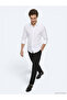 White Striped Regular Fit Long Woven Casual 100% Cotton Shirt - 2