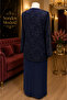 Hesna Large Size Stone Embellished Jacket Stylish Mother Evening Dress Set - 6