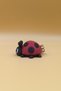 Knitted Patterned Ladybug Keychain (Plastic)