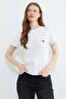 Floral Embroidered Crew Neck T-Shirt - 4